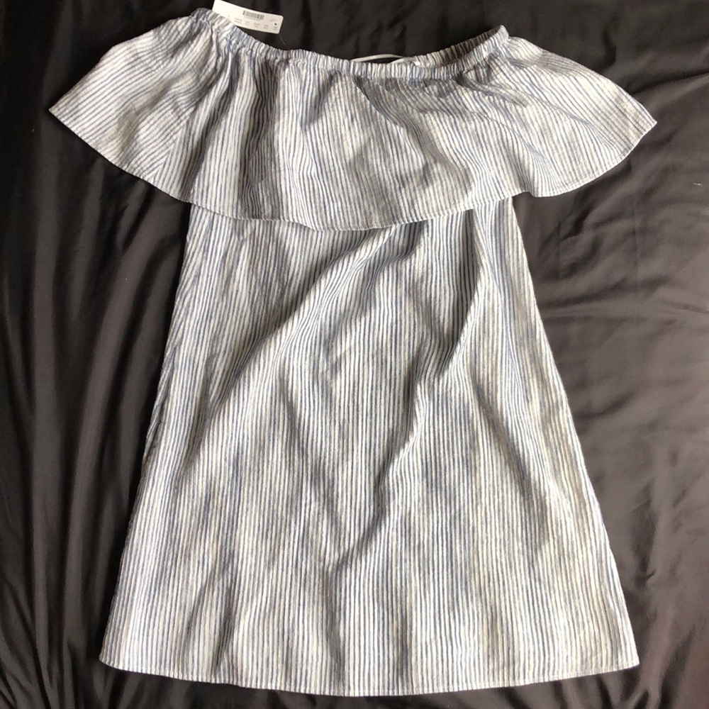Small off white, white, blue dress